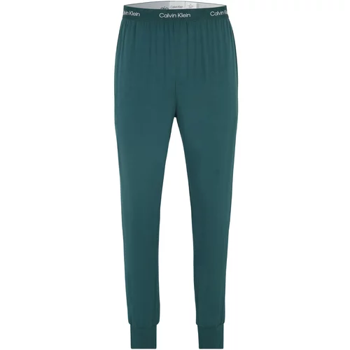 Calvin Klein Underwear Pidžama hlače zelena / bijela