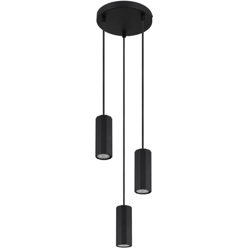 Globo 57918-3HB - Luster na sajli JAMES 3xGU10/25W/230V crna Slike