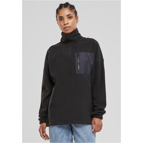 Urban Classics Women's fleece sweatshirt Troyer black Cene