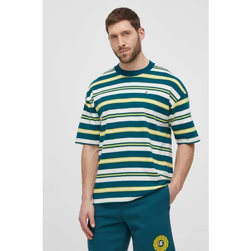 Champion Bombažna kratka majica moška, zelena barva, 219854