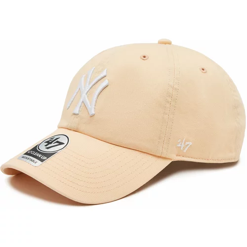 47 Brand Kapa s šiltom Mlb New York Yankees '47 Clean Up W/ No Loop Label B-NLRGW17GWS-AF Apricot