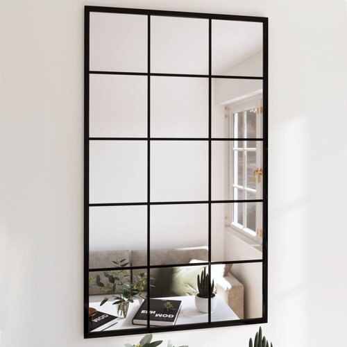  Zidna ogledala 2 kom crna 100x60 cm metalna Slike