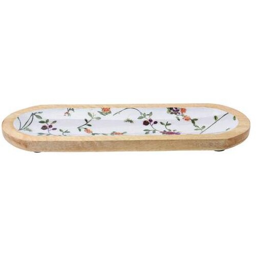  OVAL DRVO SA CVJETNIM PRINTOM 38*13CM Cijene