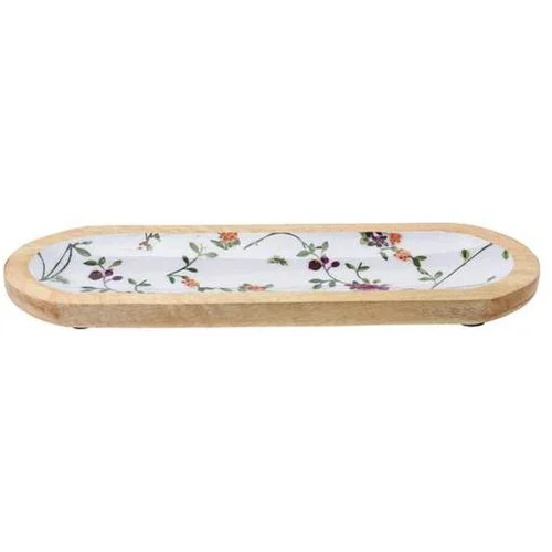  OVAL DRVO SA CVJETNIM PRINTOM 38*13CM