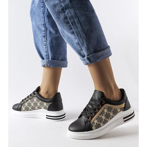 Gemre Black sneakers with a gold insert Agostina Cijene