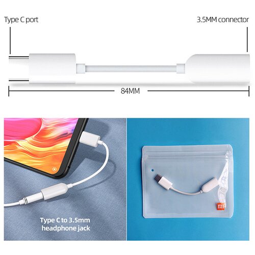  Adapter Mi Type C na 3.5mm HQ beli Slike
