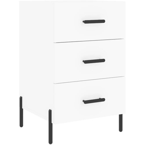 Maison Chic Nočna omarica - Nočna miza bela 40x40x66 cm inženirski les, (21689555) Cene