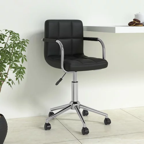  Okretna uredska stolica od umjetne kože crna