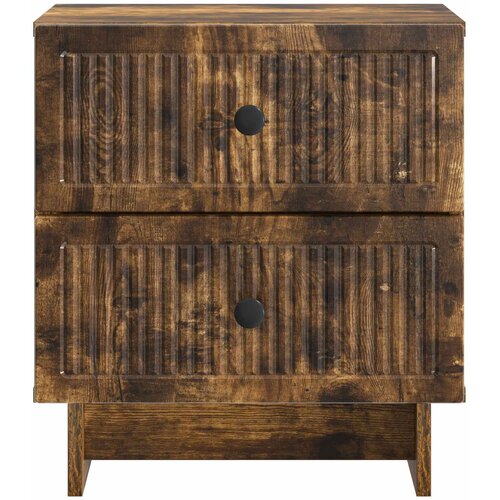  Noćni ormar s ladicama Dimljeni hrast 43 x 34,5 x 47,5 cm Slike