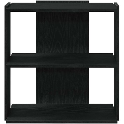  Regal za knjige s 3 razine crni 60x30x60 cm konstruirano drvo Slike