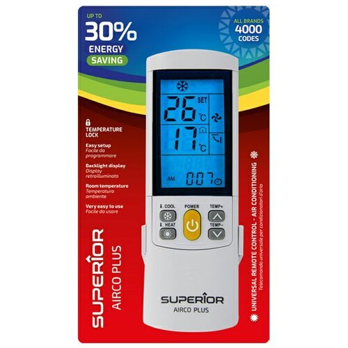 Superior Daljinski upravljač za klime, 2000 kodova, univerzalni - RC AirCo Plus Slike