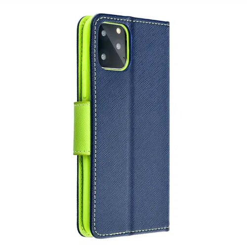 FANCY Ovitek Fancy Book za MOTOROLA MOTO G14 mornarsko moder / limeta Slike
