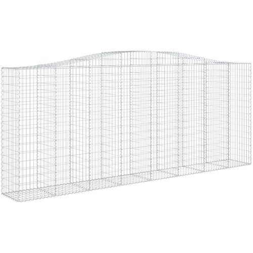  Lučne gabionske ko&amp;scaron;are 2 kom 400x30x160/180cm pocinčano željezo Slike