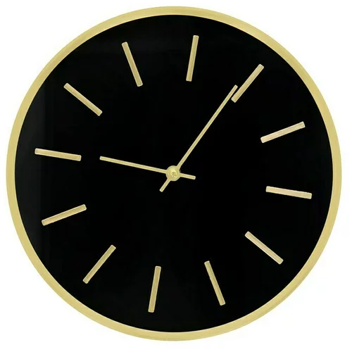 Okrugli Stenska ura Savona (premer: 30 cm, črna in zlata barva)