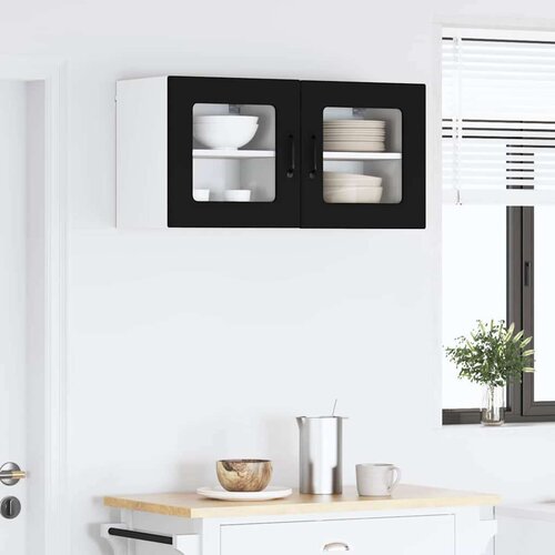 VidaXL zidni kuhinjski ormarić crna 40 x 31 x 40 cm konstruirano drvo Slike