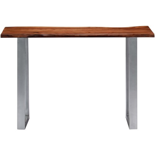 Maison Chic konzolna miza - miza ob steni trden akacijev les in železo 115x35x76 cm, (21786117) Slike