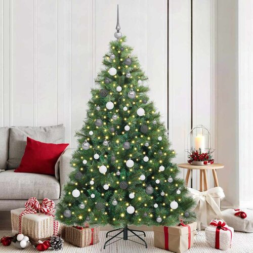  Umjetno božićno drvce s stalakom Zelena 180 cm PE i PVC 109 x 109 x 180 cm Slike
