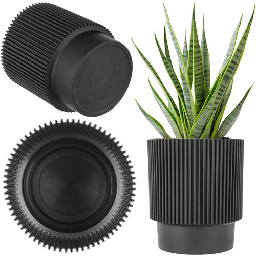 KADAX cvetlični lonec 15 cm pokrov za rastline plastični cvetlični lonec črne barve, (5000353517) Cene