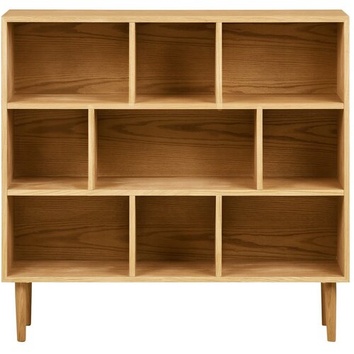 House Nordic Biblioteka u dekoru hrasta u prirodnoj boji 30x104,5x112 cm Oshawa &amp;ndash; Slike