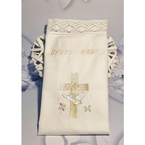  KRSTNI PRTIČEK s križcem in golobčkom KRSPRT 11 Slike