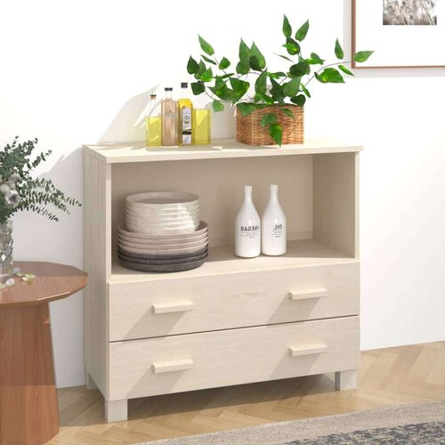 Komoda HAMAR medeno rjava 85x35x80 cm trdna borovina, (20656567) Slike