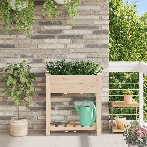 vidaXL Sadeći i saksije Prirodno drvo Drvo s oblogom 71 x 37 x 76.5 cm Cijene