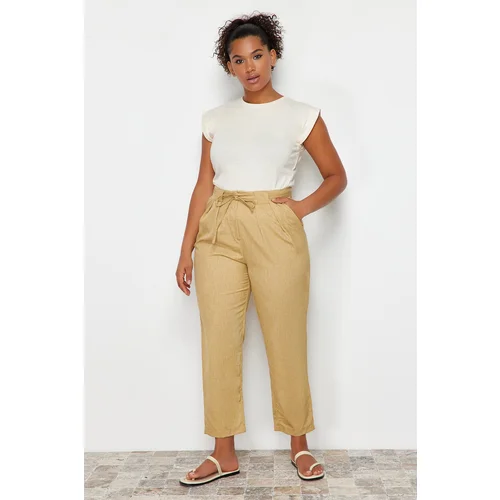 Trendyol Curve Stone Carrot Woven Trousers