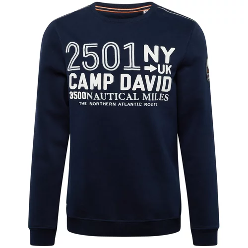 CAMP DAVID Sweater majica noćno plava / bijela