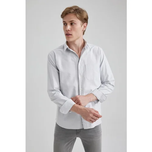 Defacto Regular Fit Oxford Long Sleeve Shirt