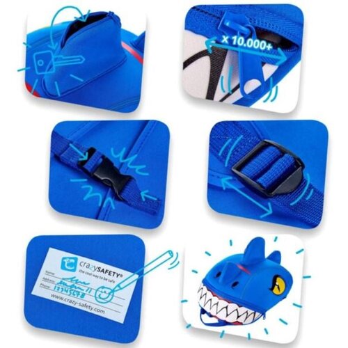  CrazySafety ruksak za djecu Dino - plavi Slike