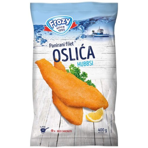 Frozy smrznuti panirani filet oslica hubbsi 400G Slike