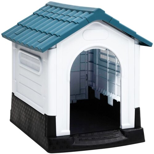 VidaXL Kućica za pse plava 57 x 68 x 66 cm od polipropilena Slike