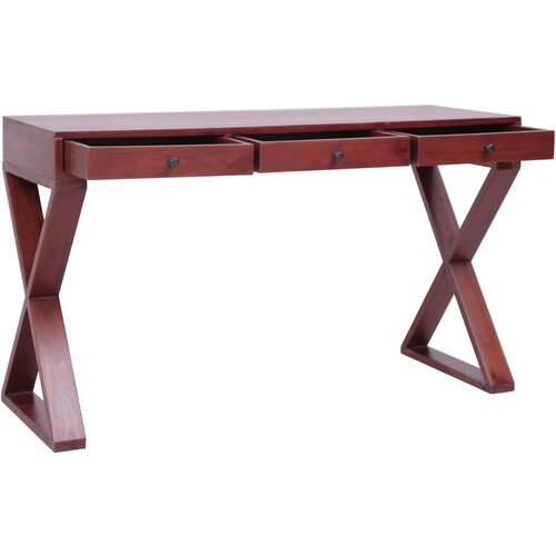 Maison Chic Računalniška miza - pisarniška miza rjava 115x47x77 cm trden mahagonij, (21785297) Cene