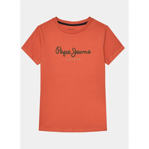 PepeJeans Majica New Art N PB503493 Oranžna Regular Fit