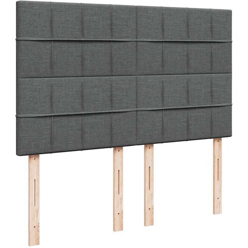 VidaXL otomanski okvir kreveta s madraca tamnosivi 140x200cm tkanine Slike