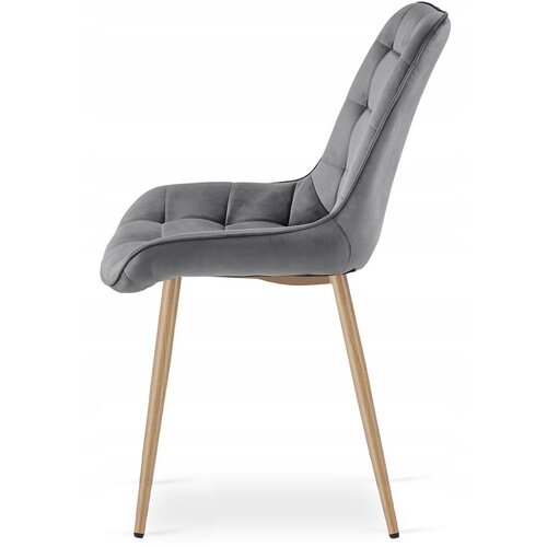  BERA stolica - tamno sivi bar&amp;scaron;un / noge od hrasta x 4 Slike