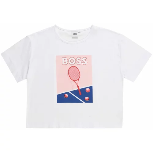BOSS Kidswear Majica crno plava / crvena / bijela