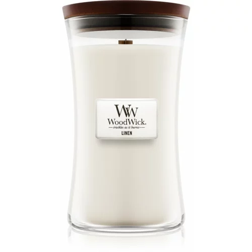 WoodWick linen dišeča svečka 610 g unisex