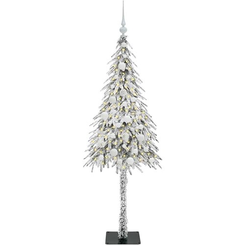  Božićno drvce s 150 LED svjetlima Bijelo 150 cm PE i čelik Slike