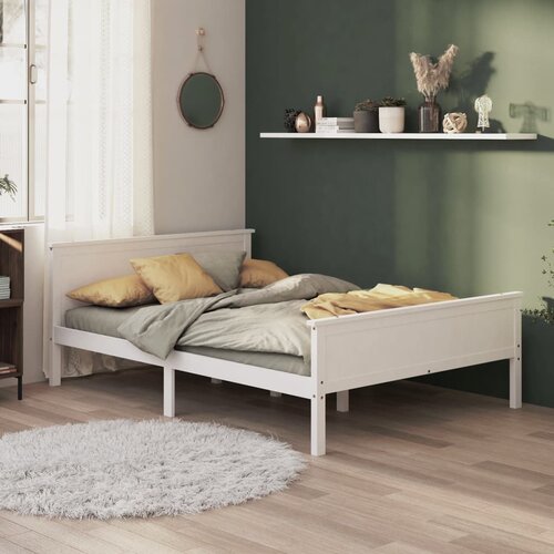 Furnova Posteljni okvir bel iz trdne borovine 160x200 cm, (21940912) Slike