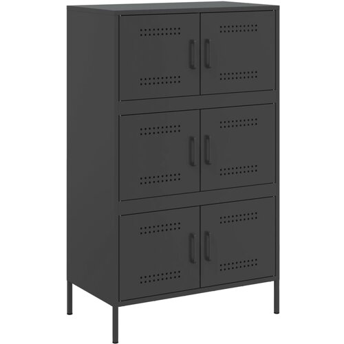 Maison Chic Visoka omara - Komoda - Predalnik črna 68x39x113 cm jeklo, (21717015) Slike