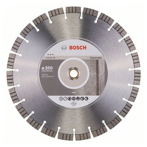 Bosch dijamantska rezna ploča Best for Concrete 350 x 20, 00+25, 40 x 3, 2 x 15 mm, 2608602658 Slike