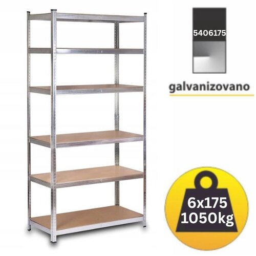 SmartStorage polica metal-medijapan 220x75x40cm, 6x175kg Cene
