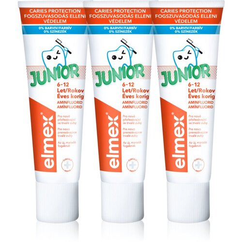 Elmex Junior 6-12 Years zubna pasta za djecu 3x75 ml Slike