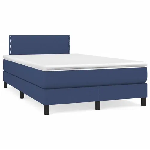  Krevet s oprugama i madracem plavi 120 x 190 cm od tkanine
