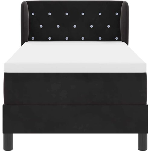 VidaXL Boxspring - Krevet s oprugama i madracem tamno sivi 80x200 cm bar&amp;scaron;un Crna Slike