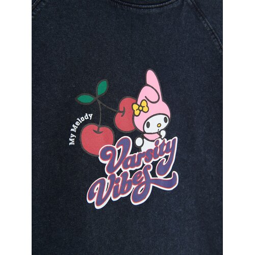 Sinsay Pamučna majica kratkih rukava isprana izgleda My Melody Slike