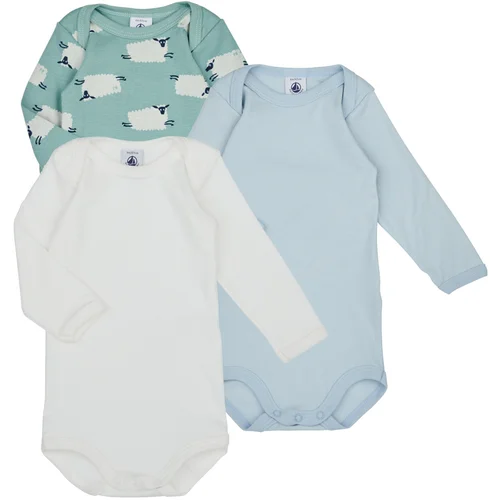 Petit Bateau BODY US ML MOUTON PACK X3 Zelena