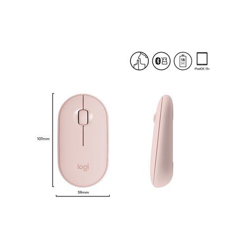 Logitech Pebble M350 (910-005717) bežični optički mi&amp;scaron; 1000dpi roze bežični mi&amp;scaron; Slike