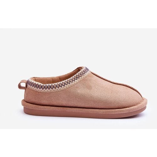 Kesi Women&amp;#039;s Suede Slippers with fur Beige Polinna Slike